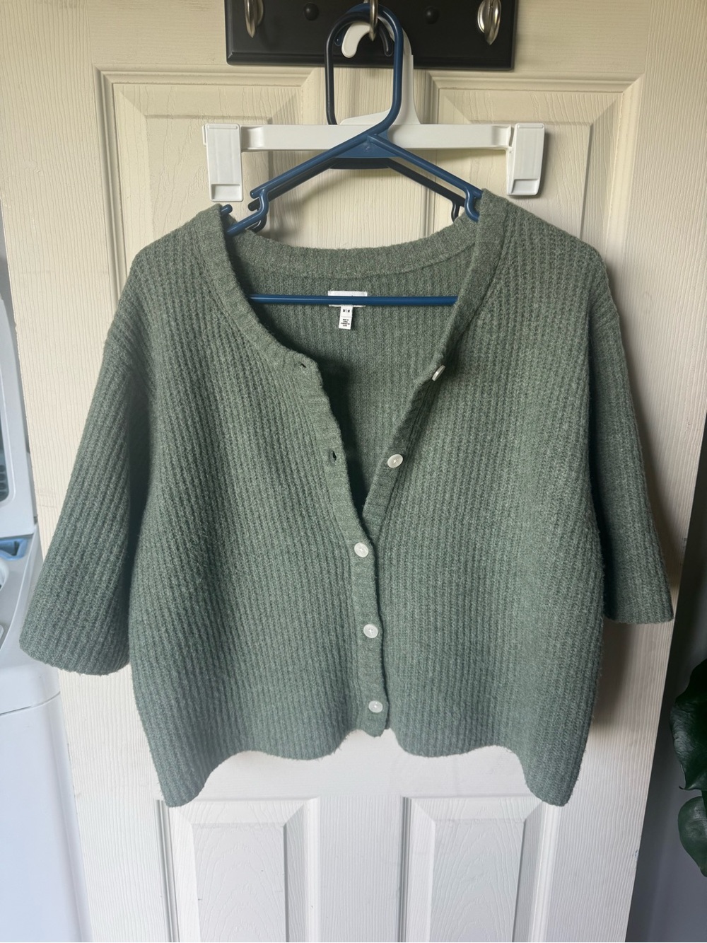 aerie Green Knot Button-Front Cardigan